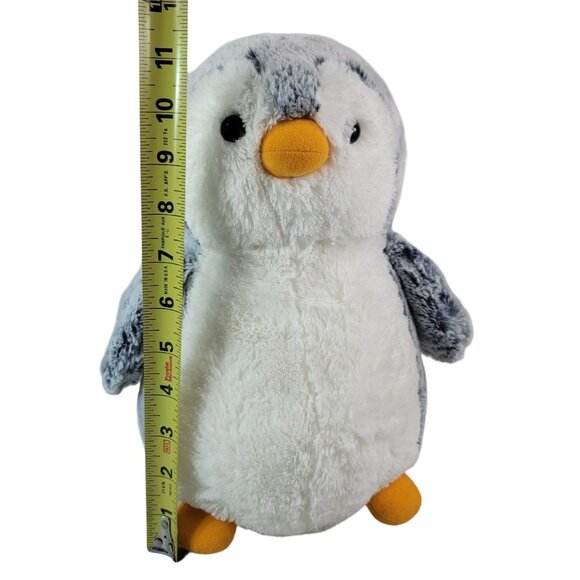 Aurora Penguin Stuffed Animal Plush Gray White 11.5" Floppy Wing Arctic Zoo 2016 - Picture 10 of 10